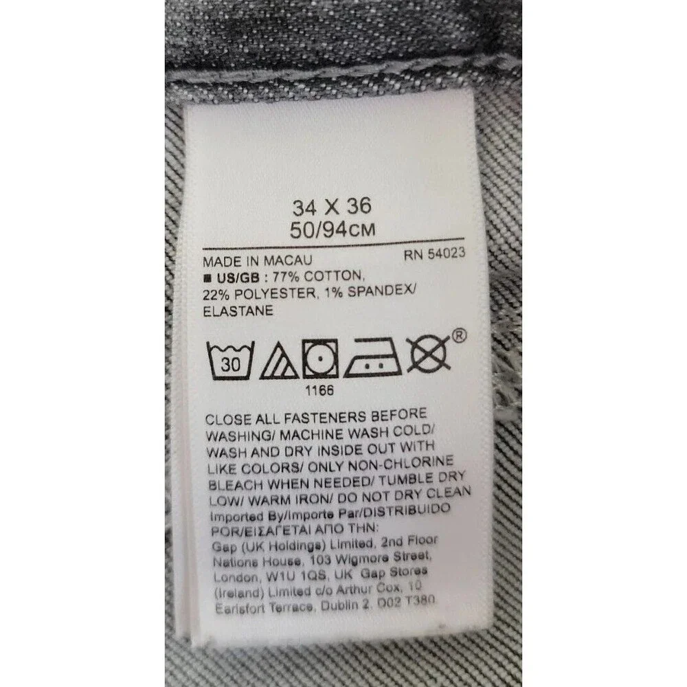 Banana Republic Mens 34x34.5 Jeans Tapered Athletic Fit Gray Mid Rise Stretch‎